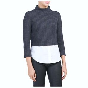 Theory Pinstripe Sweater Shirt